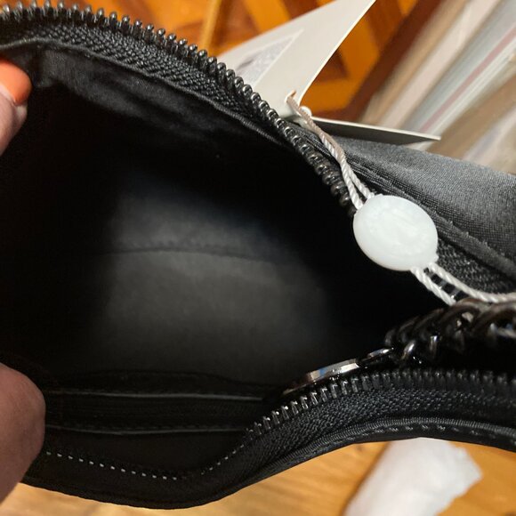 Valentino Orlandi Black Crescent Moon Minimal Nylon Shoulder Bag Charm MSRP $209 - Picture 9 of 9